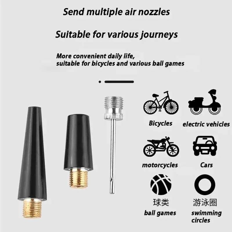 Pompa Aria Mini Portatile Per Bici - Per Mountain Bike, Strada, BMX, Palle - Foto 2