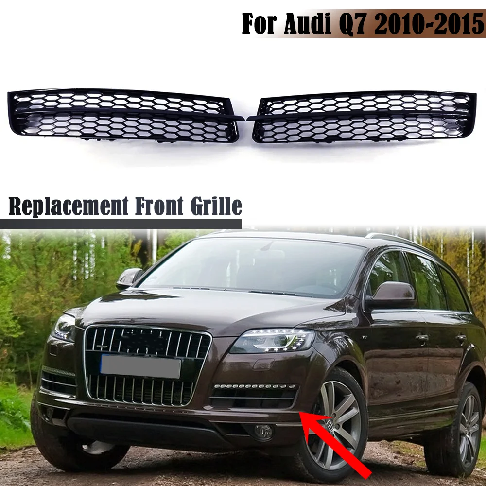 

Car Front Bumper Fog Light Grilles Racing Grills Cover Honeycomb Mesh Style For Audi Q7 2010 2011 2012 2013 2014 2015