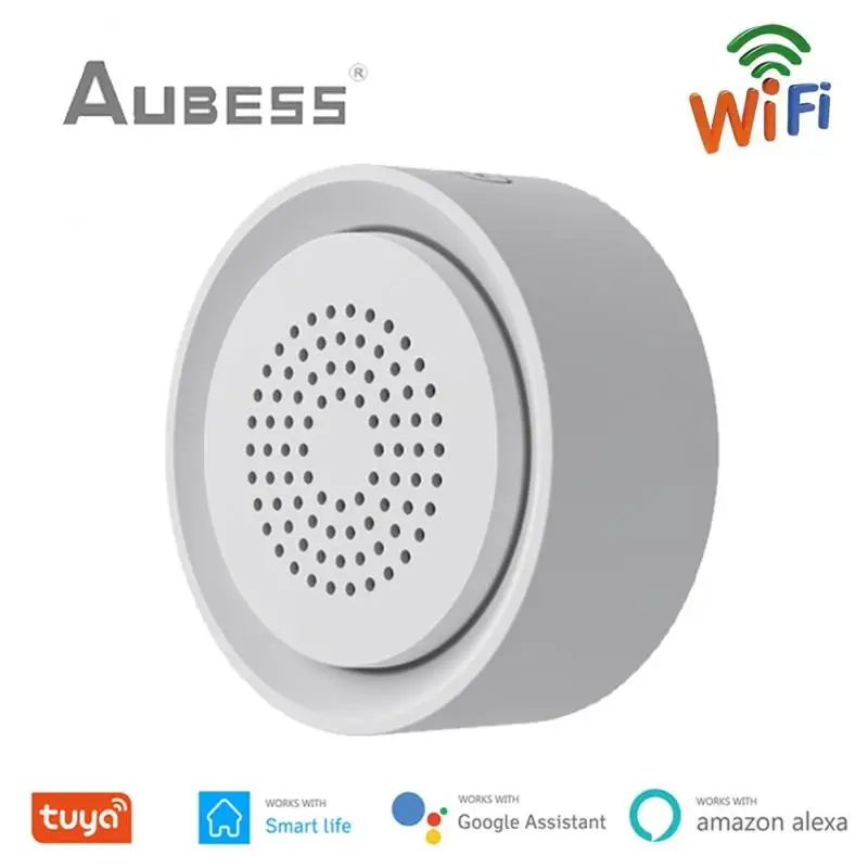 

Tuya WiFi Smart Siren Alarm With temperature and Humidity Sensor Detector Wireless Sound Light Alarm For Alexa Google Home