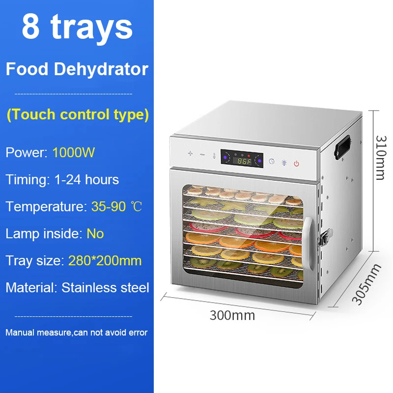 8 Tray Stainless Steel Digital Dehydrator