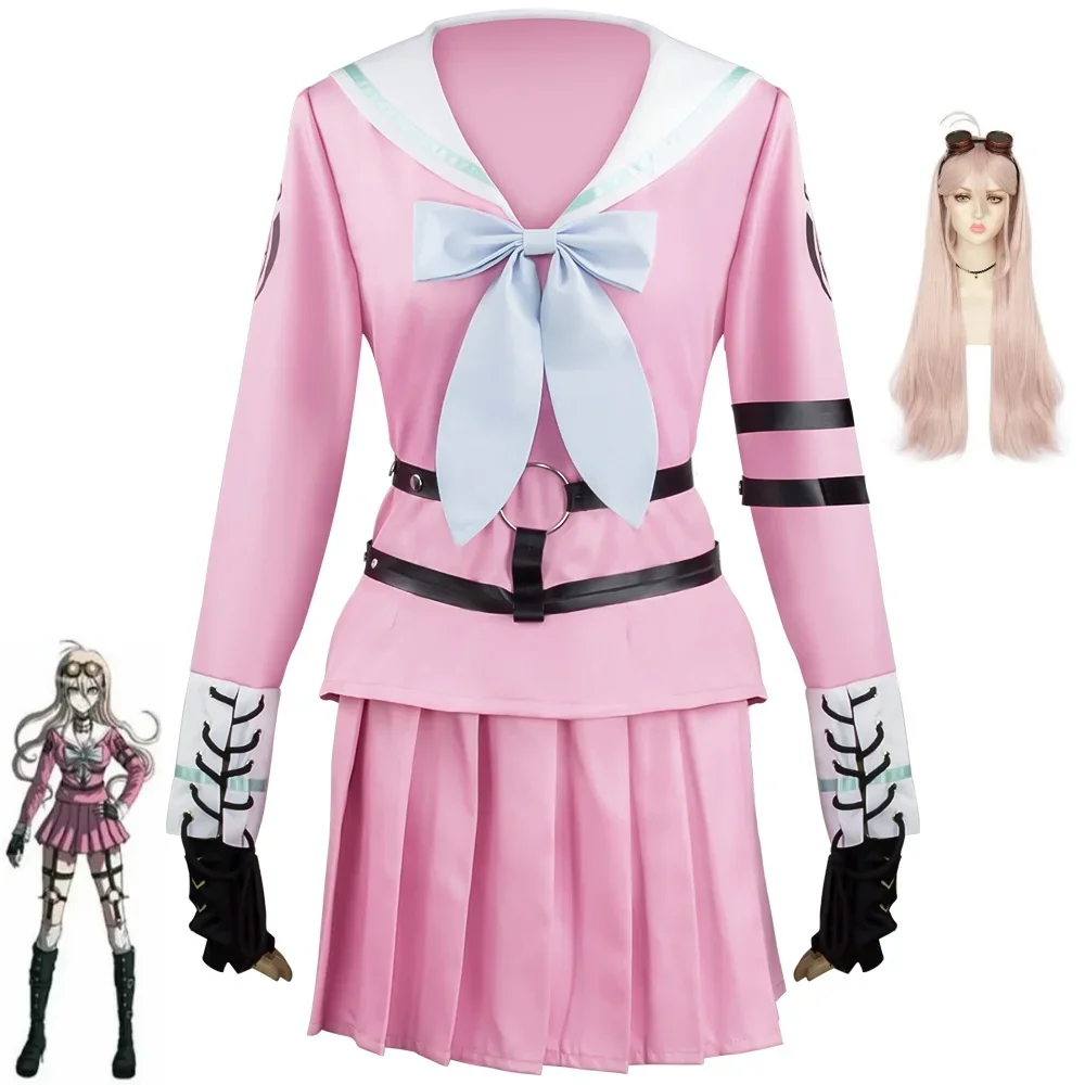 

Game Danganronpa Miu Iruma Cosplay Costume Wig Women Uniform Top Skirt Suit Halloween Anime Party Comic Con Outfit