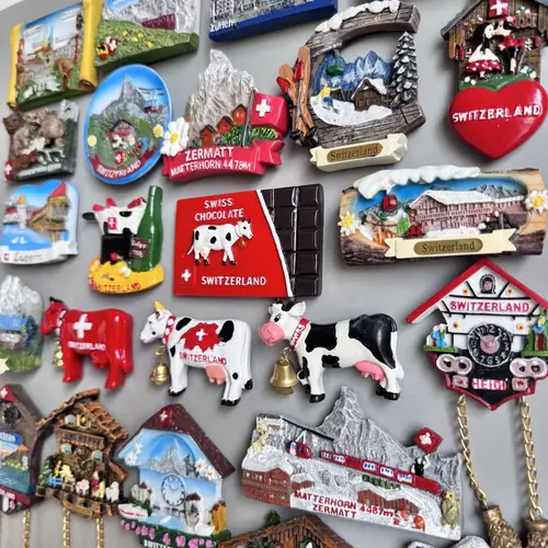 Switzerland Fridge Magnets Bern Zurich Zermart Luzern Swiss Dairy Cow Jungfraujoch Skiing Cuckoo Clock Home Decor Collection - Image 4