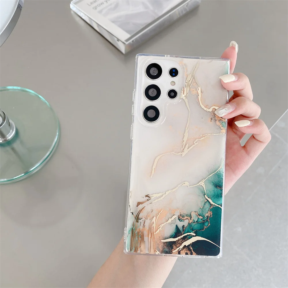 Glitter Marble Hard Phone Case – Stylish Protective Cover