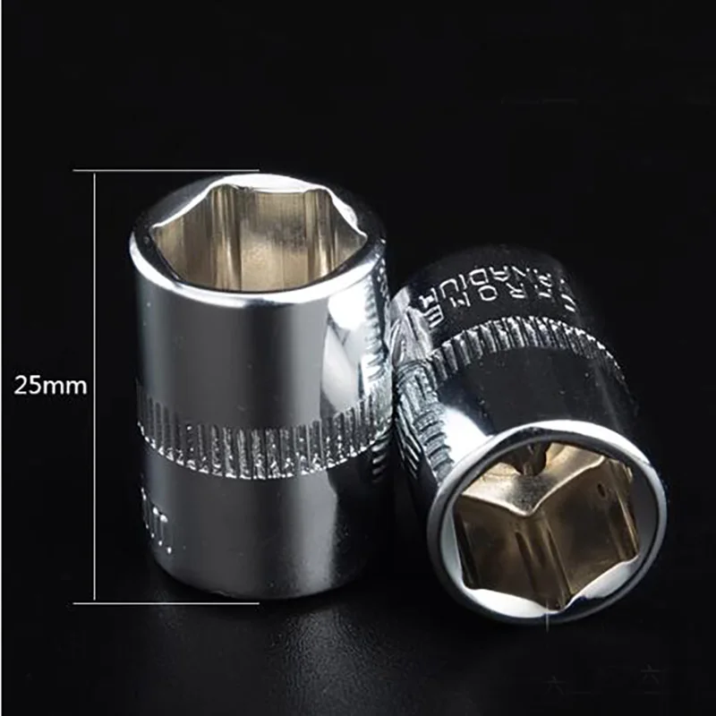 Short 25mm 1/4 Inch Drive 6 Point Socket 4mm 4.5mm 5mm 5.5mm 6mm 7mm 8mm 9mm 10mm 11mm 12mm 13mm 14mm