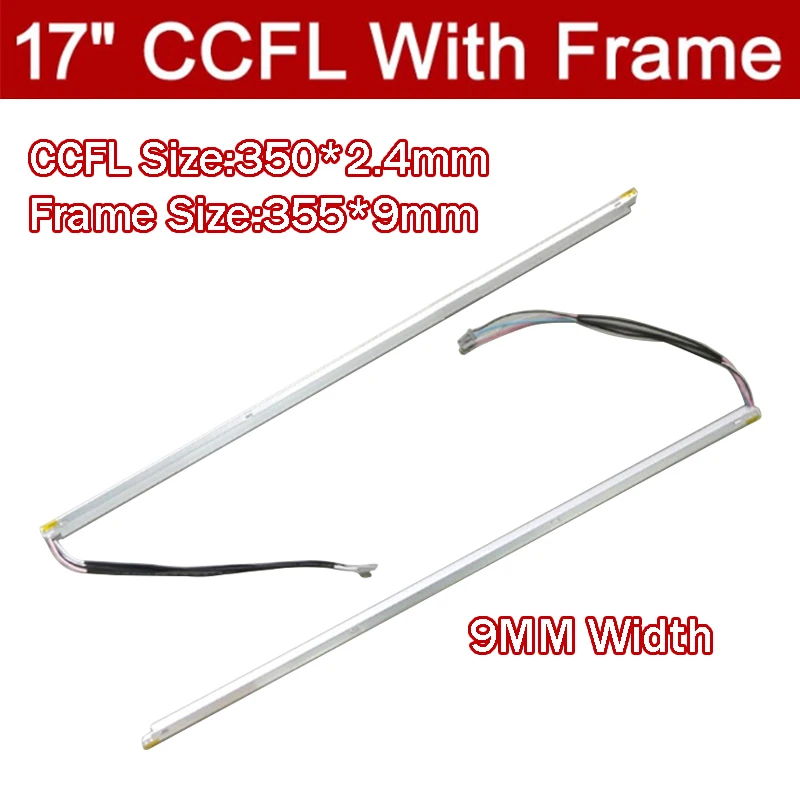 4PCS 17'' inch Dual Lamps CCFL With Frame,LCD Monitor Lamp Backlight With Housing,CCFL With Cover,CCFL:350mm,FRAME:355mm x9mm