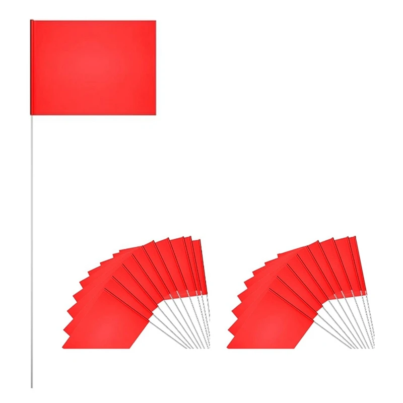 

A50I 20Pcs Red Marking Flags For Lawn, Lawn Marking Landscape Flags, Yard Watering Flags, Non-Stick Irrigation Flags