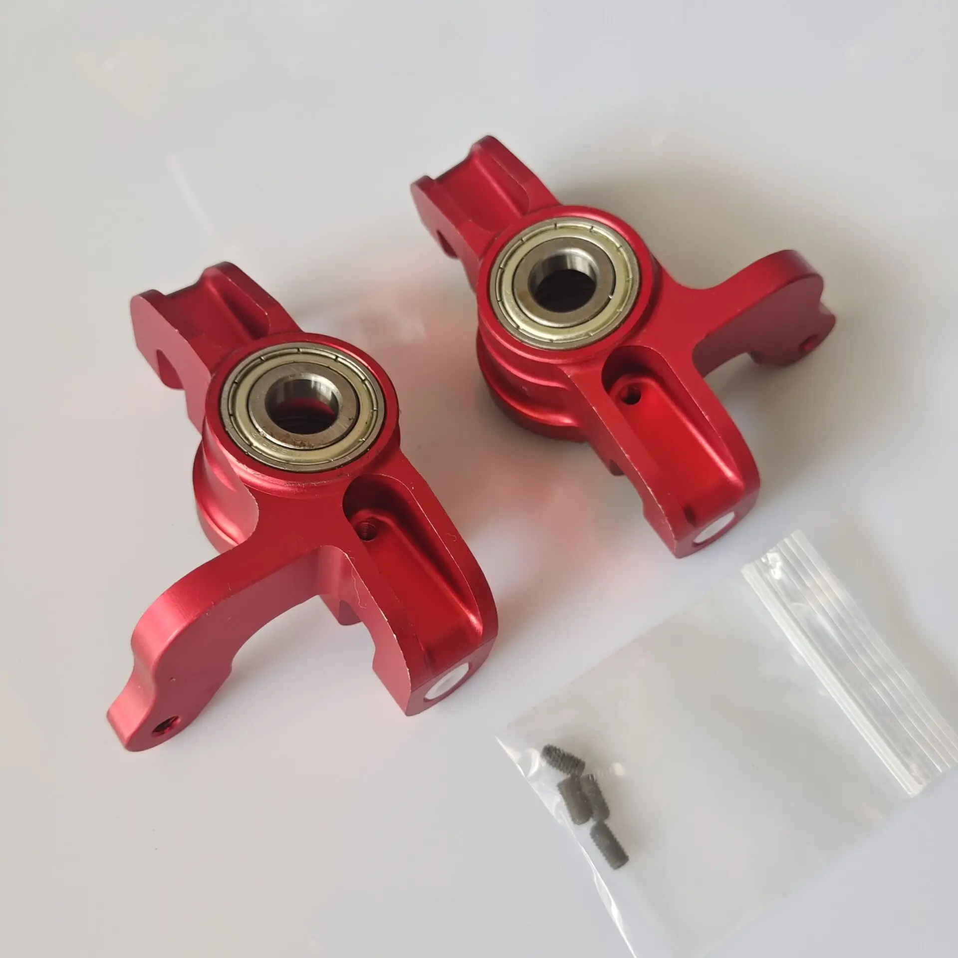 Area RC Alloy Front Metal Wheel Hub Carrier Mount Steering for Losi 5ive-t DTT Rovan LT KingMotorX2 1/5 RC CAR red color