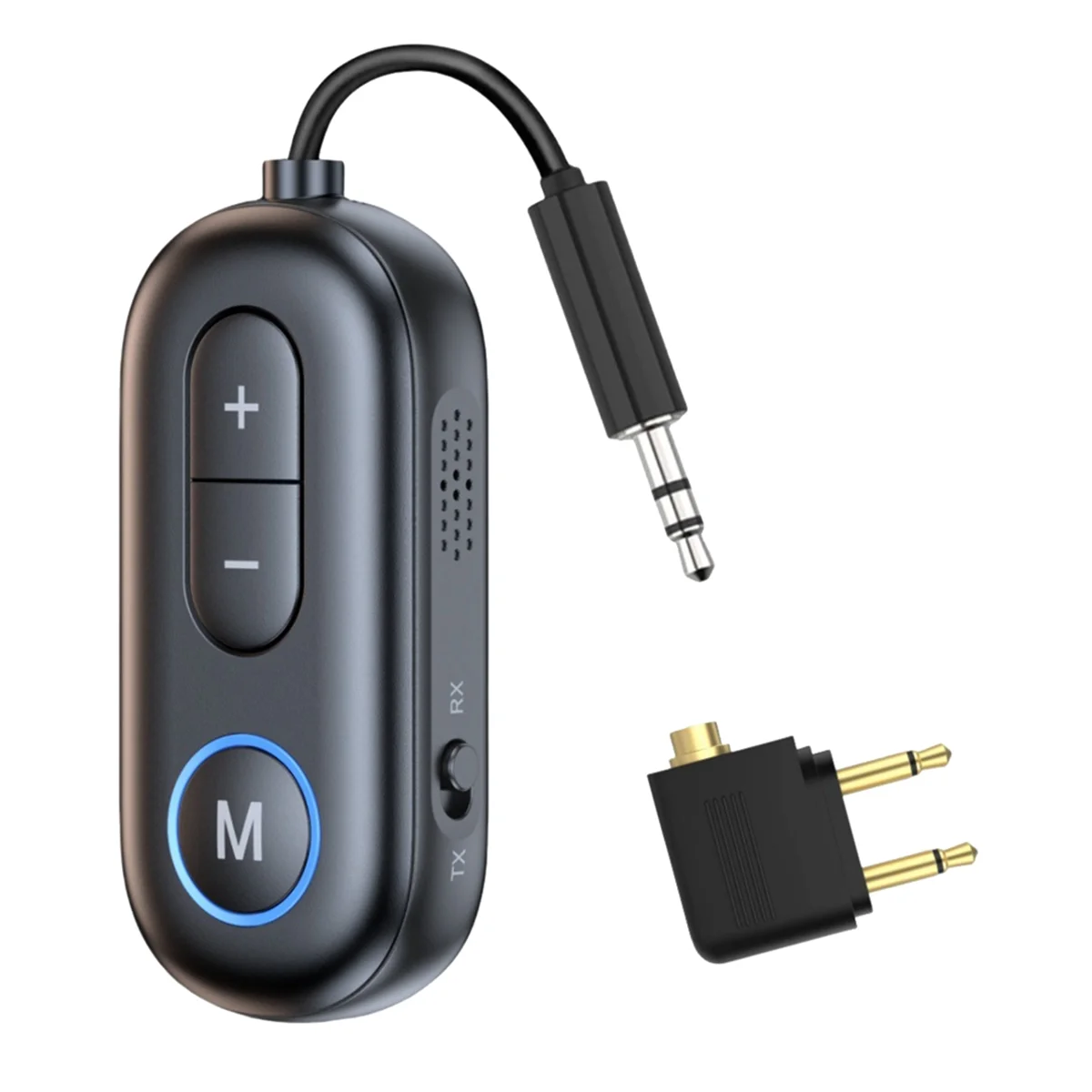 Hot sale Bluetooth 5.4 Audio Transmitter Receiver 3.5MM AUX Hifi Stereo Adapter with Mic for Car Airplane TV PC Speaker Black