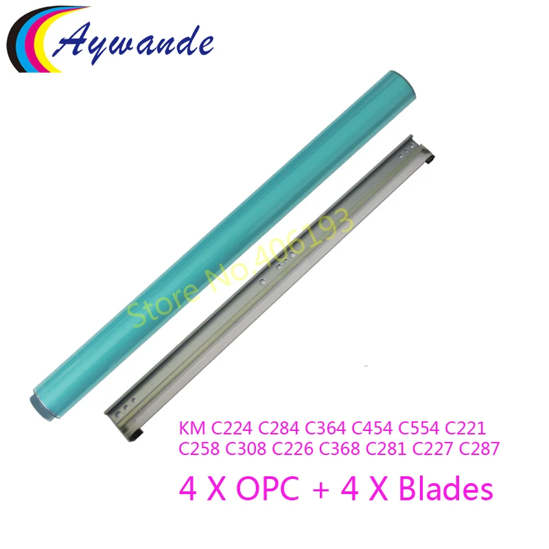 4 Sets x OPC Drum Cleaning Blade for Konica Minolta C224 C284 C364 C454 C554 C221 C258 C308 C368 C281 C227 C287 C367