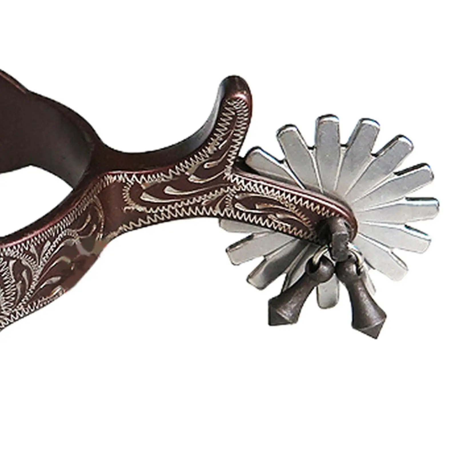 Éperon de cheval antirouille, éperon de style occidental, marron, équipement de compétition, 2x