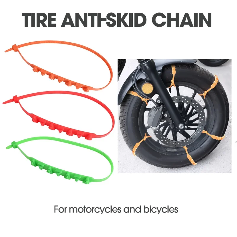 Chaîne antidérapante pour roue de moto, 5 pièces, pneu d'hiver, Anti-ski,  pneu d'urgence, chaînes neige - AliExpress