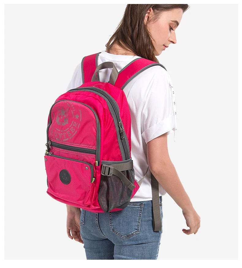 Backpack displayed open with compartments visible
