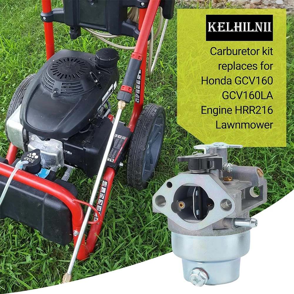 GCV160 Carburetor for Honda GCV160 Engine HRB216 HRS216 Lawn Mower Ryobi Pressure Washer Replace 16100-ZM0-804 Manual Choke carb