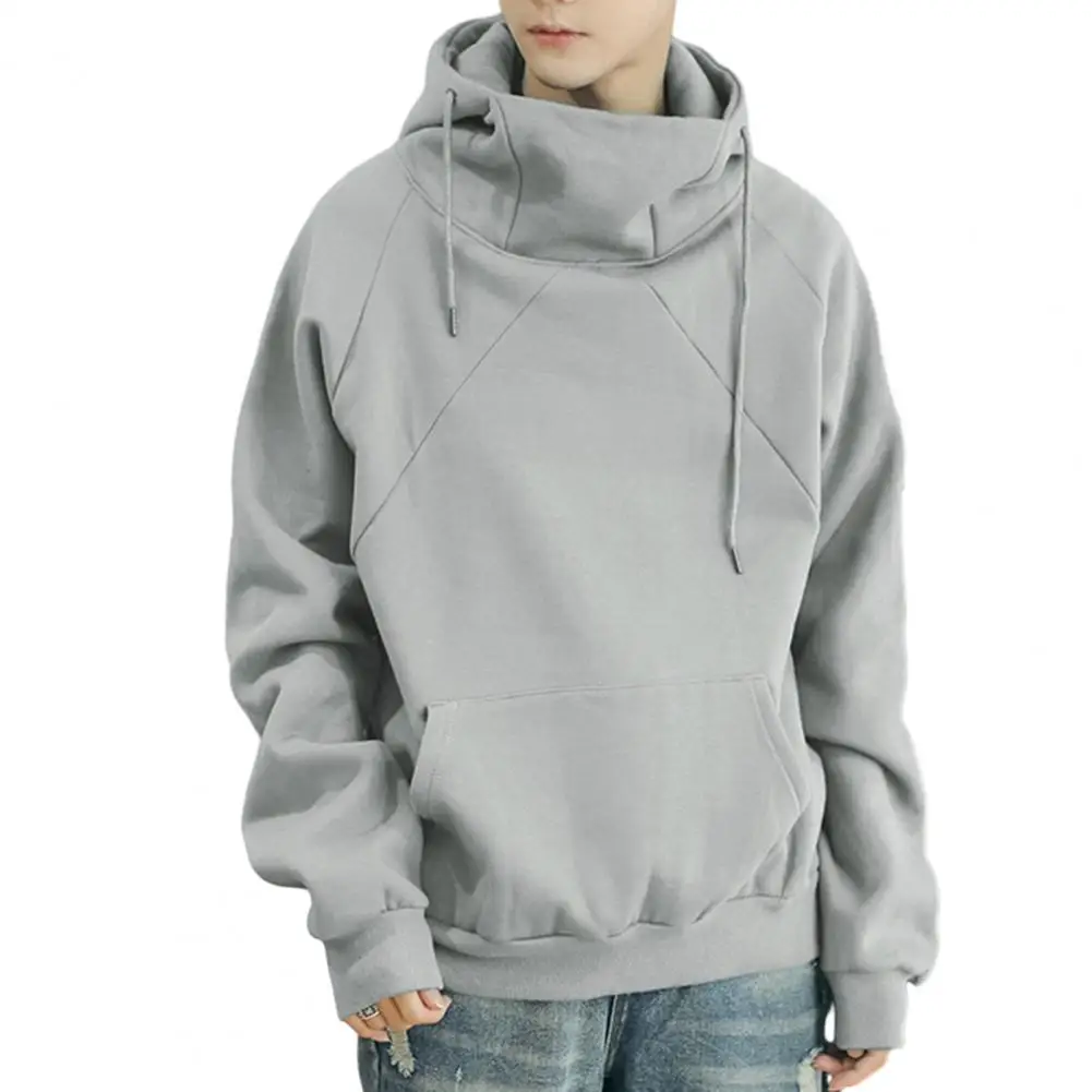 thumbnail image 1 of Sudaderas con capucha de cuello alto para hombres, ropa de calle Ninja, sudaderas con letras bordadas, Hip Hop, moda Vintage, forro polar, otoño, 1 of 5