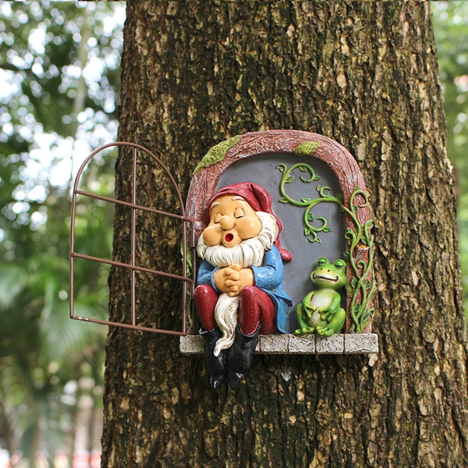 New Dwarf window pendant creative resin courtyard garden decorations garden statues outdoor decor