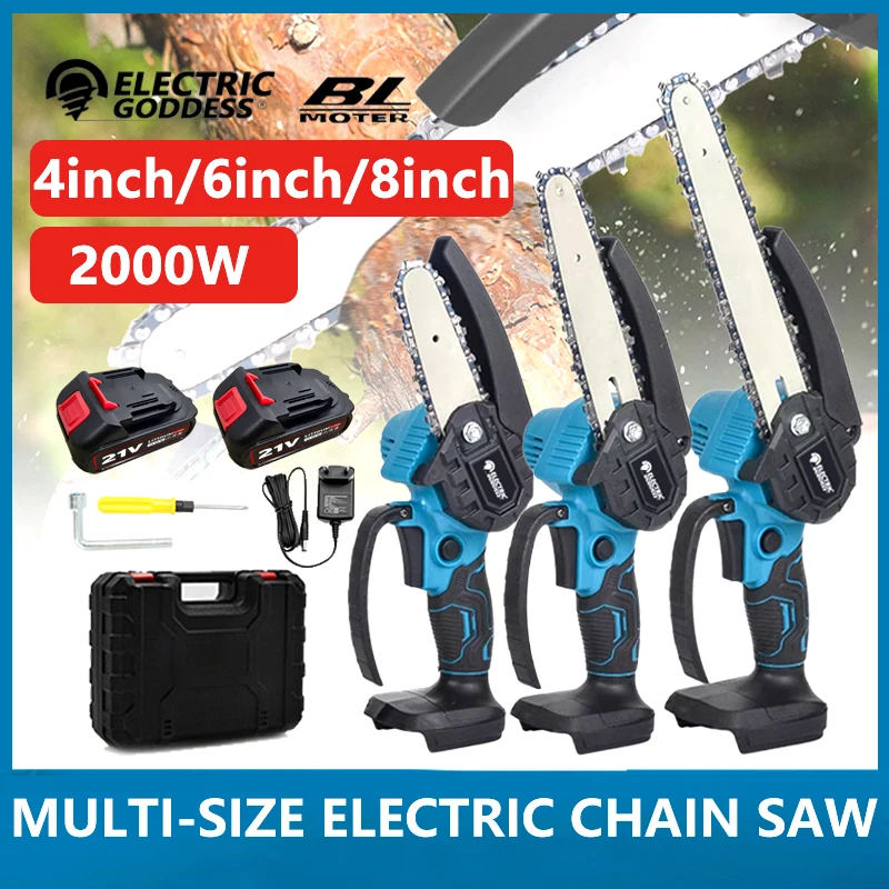 Cordless Chain Saw 4/6/8Inch Mini Handheld Trimming Saw Carpenter's Electric Saw Suitable With Makita 18V Battery Cutting Tool plastic vinyl flooring hot air welding kits with electric groover heat gun carpet trimming skiving knife moon