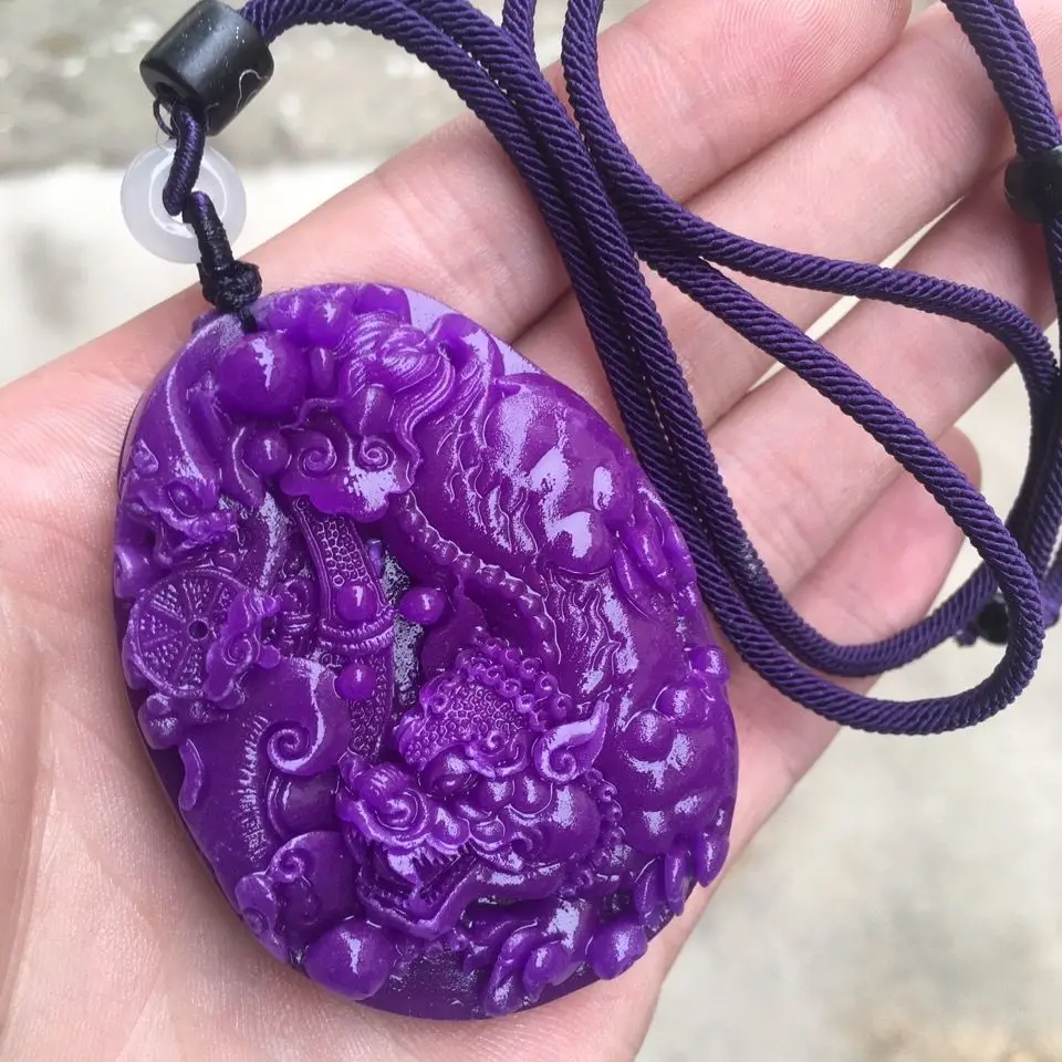 Pure Natural Stone Sugilite South Africa Shuzulai Business Is Booming Elegant Purple Lady Pendant