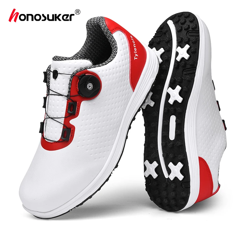Golf Shoes Men Waterproof Non-slip Golf Sneakers Women Breathable Spikeless Golfing Footwear Casual Sport Shoes