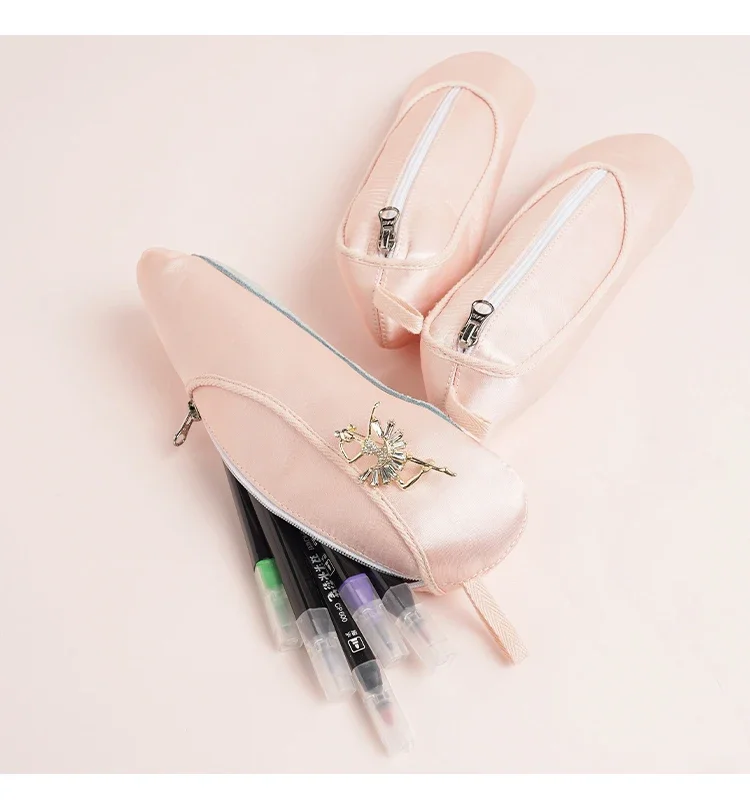 Ballettschuh-Federmäppchen, Make-up-Tasche, Aufbewahrung von Schreibwaren, Kosmetikhalter, Tasche für Tänzer, Geldbörse, Schlüsselanhänger, Tanzzubehör, Ballett-Geschenke – Detail 9