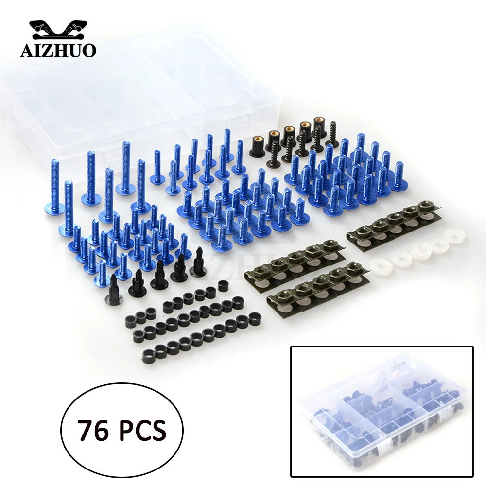 

For YAMAHA FZ8 FAZER FZ6 FZ6N FZ6S FZ6R FZ1 FAZER XSR-700 XSR 900 XT1200Z Motorcycle Fairing Bolts Screws Body Spring Bolts Kit