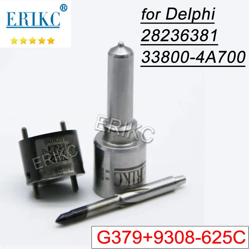 

ERIKC 33800-4A700 Diesel Fuel Injector Repair Kits 7135-576 Nozzle G379 H379 Valve 9308-625C for Hyundai 28236381 Euro 5 Delphi