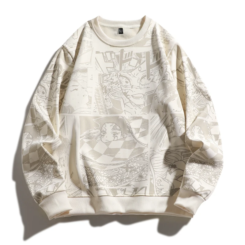 Demon Killer Hoodie Japanese Anime Plus Size 6XL 7XL 8XL Men's and Women's Round Neck Harajuku Casual Long-sleeved T-shirt 4