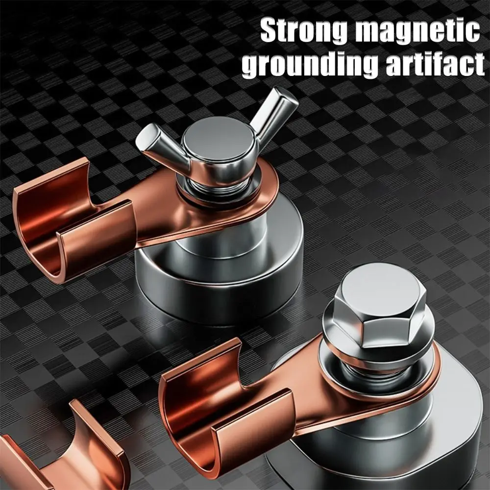Powerful Magnetism Welding Ground Magnet Copper Electrode 500A Welding Clamps Accessories Single Head Support