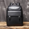 New Genuine Leather Backpack, Men's Large-Capacity Top-Layer Cowhide Wheeled Travel Backpack 1