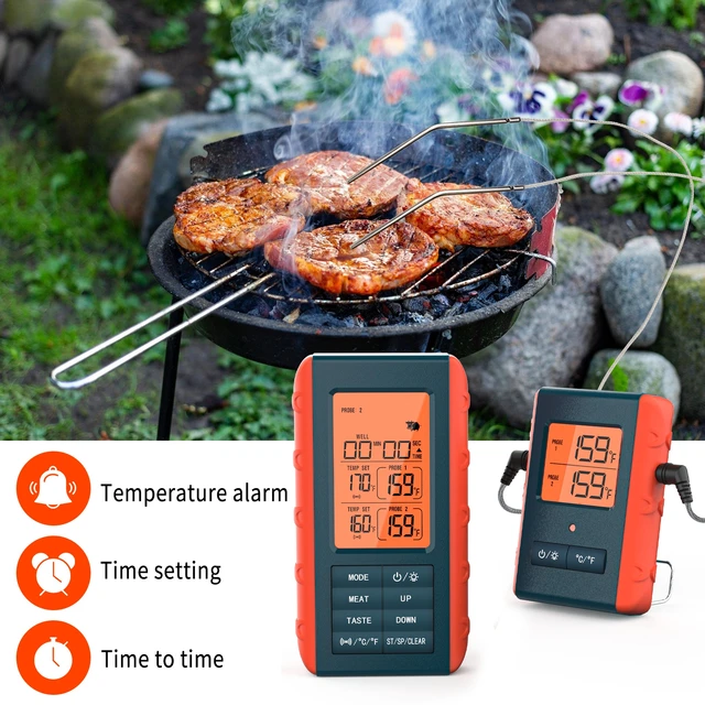 Wireless Meat Thermometer for Grilling Kitchen Food Cooking Thermometer for  Smoker Oven Outside Grill BBQ Accessories - AliExpress