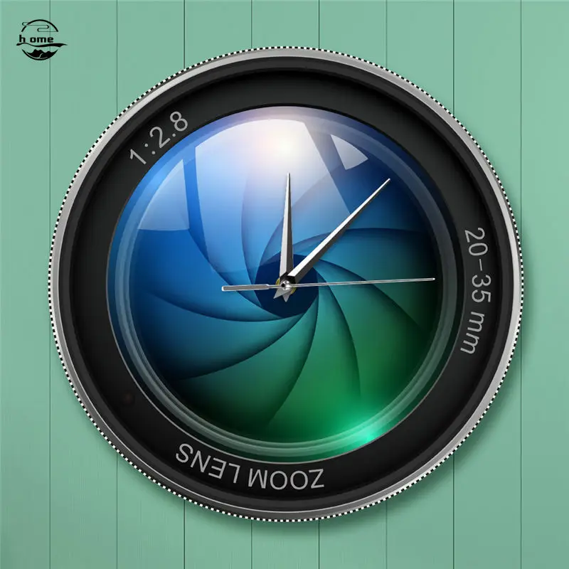 

Personalized Wall Clock Video Camera Zoom Lens Photo Decoration 3d Print Clock Round Plastic Mirror Battery Relojes De Pared A