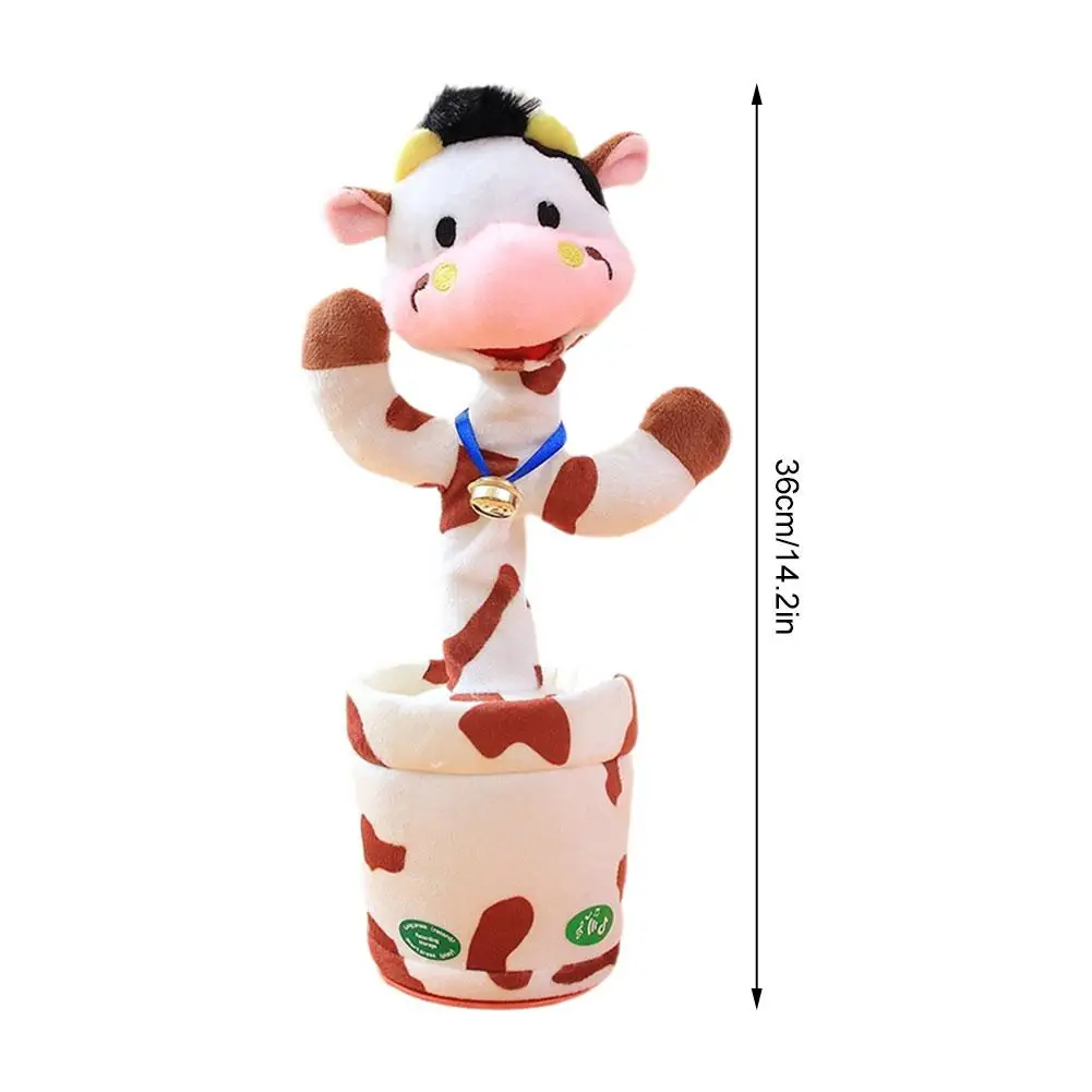 Cute Dancing Animal Plush Toy Twist The Body With Music Early Education Speaking Musical Toy Repeats Kids Talking Present 6