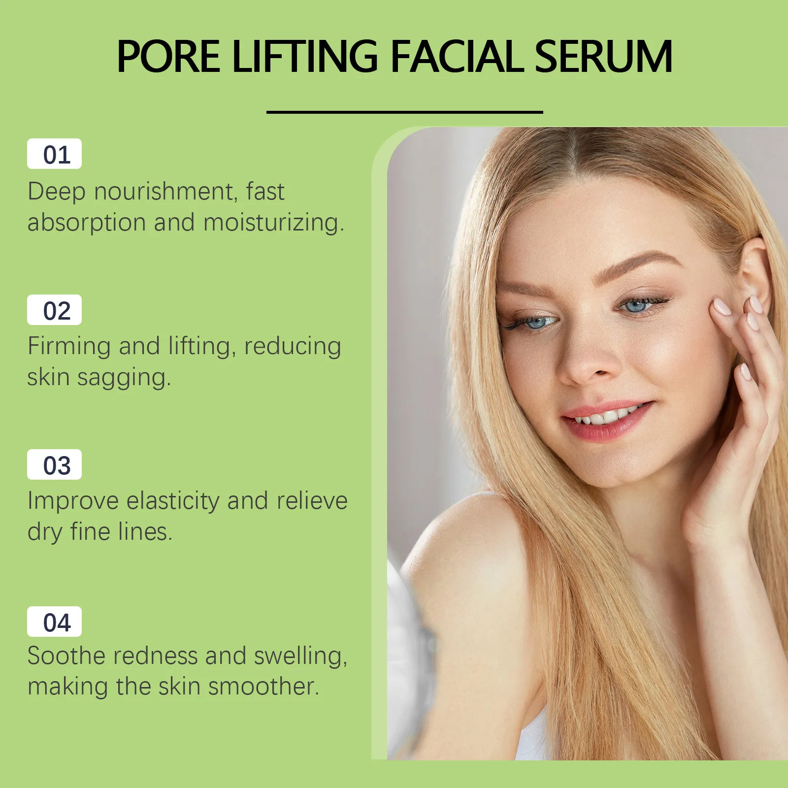 Pore Lifting Face Serum Remove Wrinkles Fade Fine Line Improve Dryness Hydrating Lightening Tightening Anti Aging Facial Essence 4