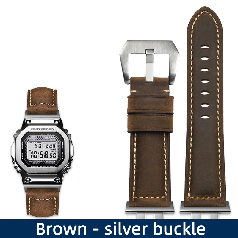 Retrofit Genuine Leather watchband for casio g-shock GMW