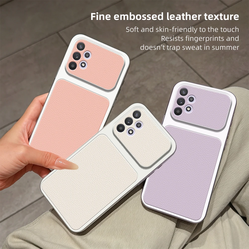 Luxury Leather Protective Case with Lens Protection - Matte Finish