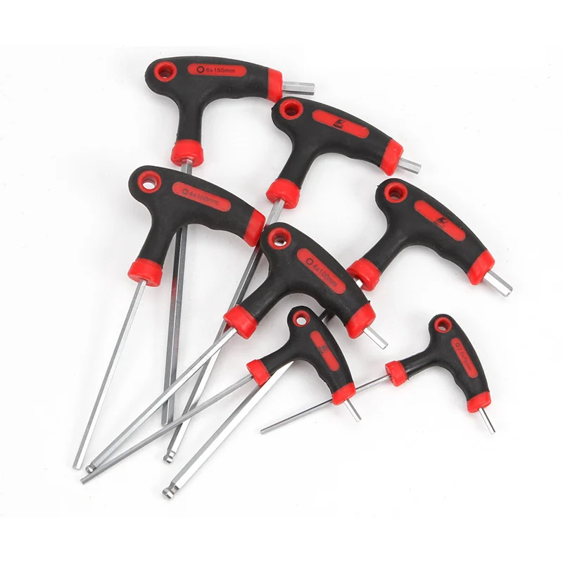 

5pcs T-Handle Grip Torx&Hex Allen Key Screwdriver Driver Tool T20/T25/T27