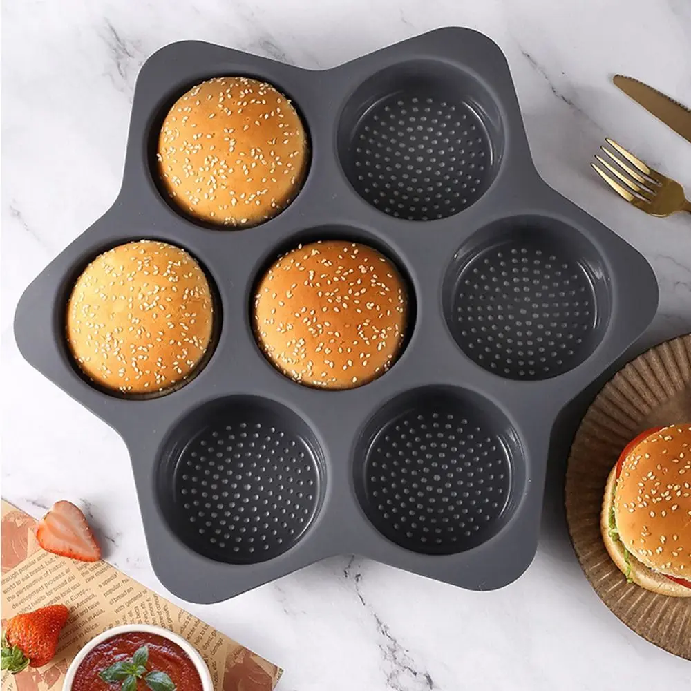 Hamburger Bun Pan Food Grade BPA Free Heat-Resistant Dishwasher Safe Burger  Mold Baking Pan Kitchen Accessories - AliExpress