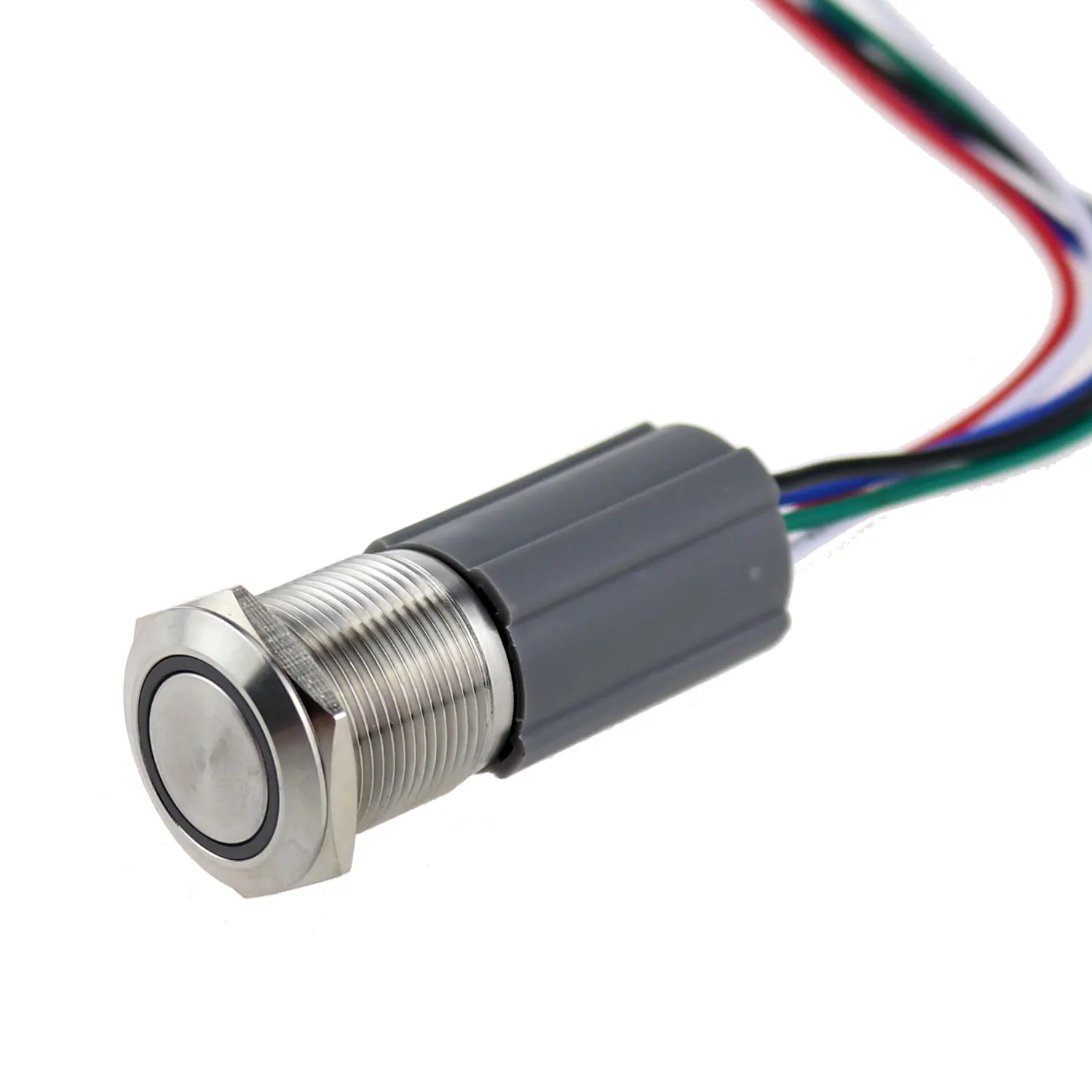 LED 19mm 12V Druckschalter Metallschalter Licht Tastender Knopf Auto