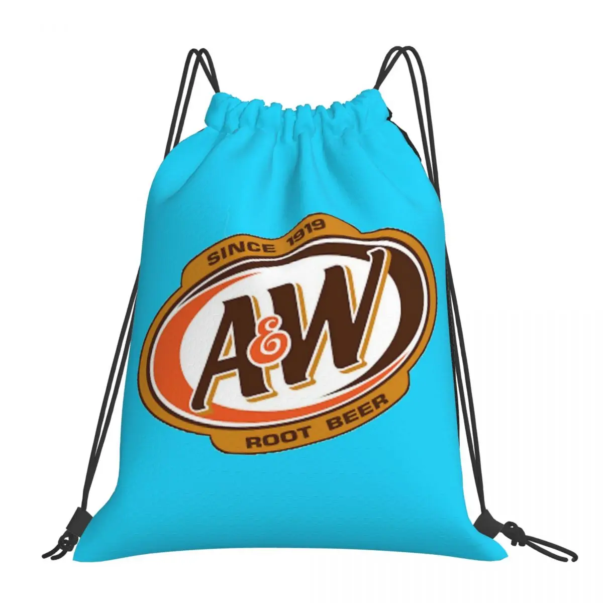 

A And W Root Beer Logo Since 1919 Backpacks Portable Drawstring Bags Drawstring Bundle Pocket Storage Bag Book Bags For Travel