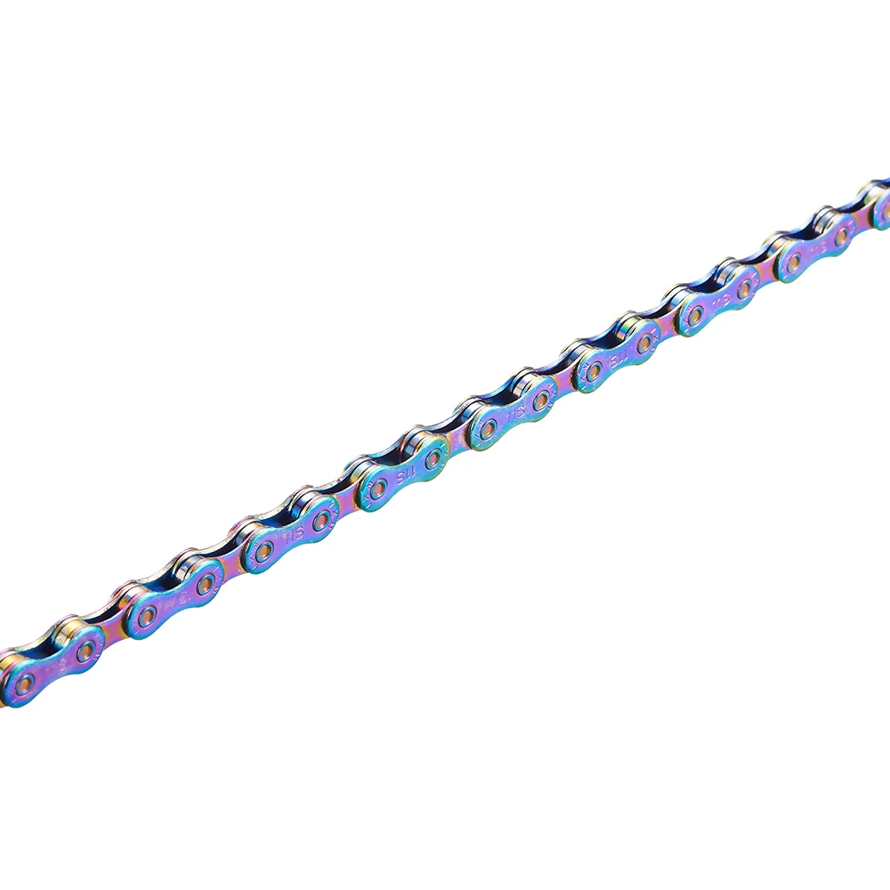 Bicycle Chain Bicycle Chains Multi-Colored Rainbow 6/7/8/9/10/11 Speed Magic Buckle Road Bike and MTB 116L