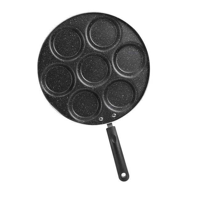 round 7 section non stick egg pan durable breakfast cooking pan for UK camping