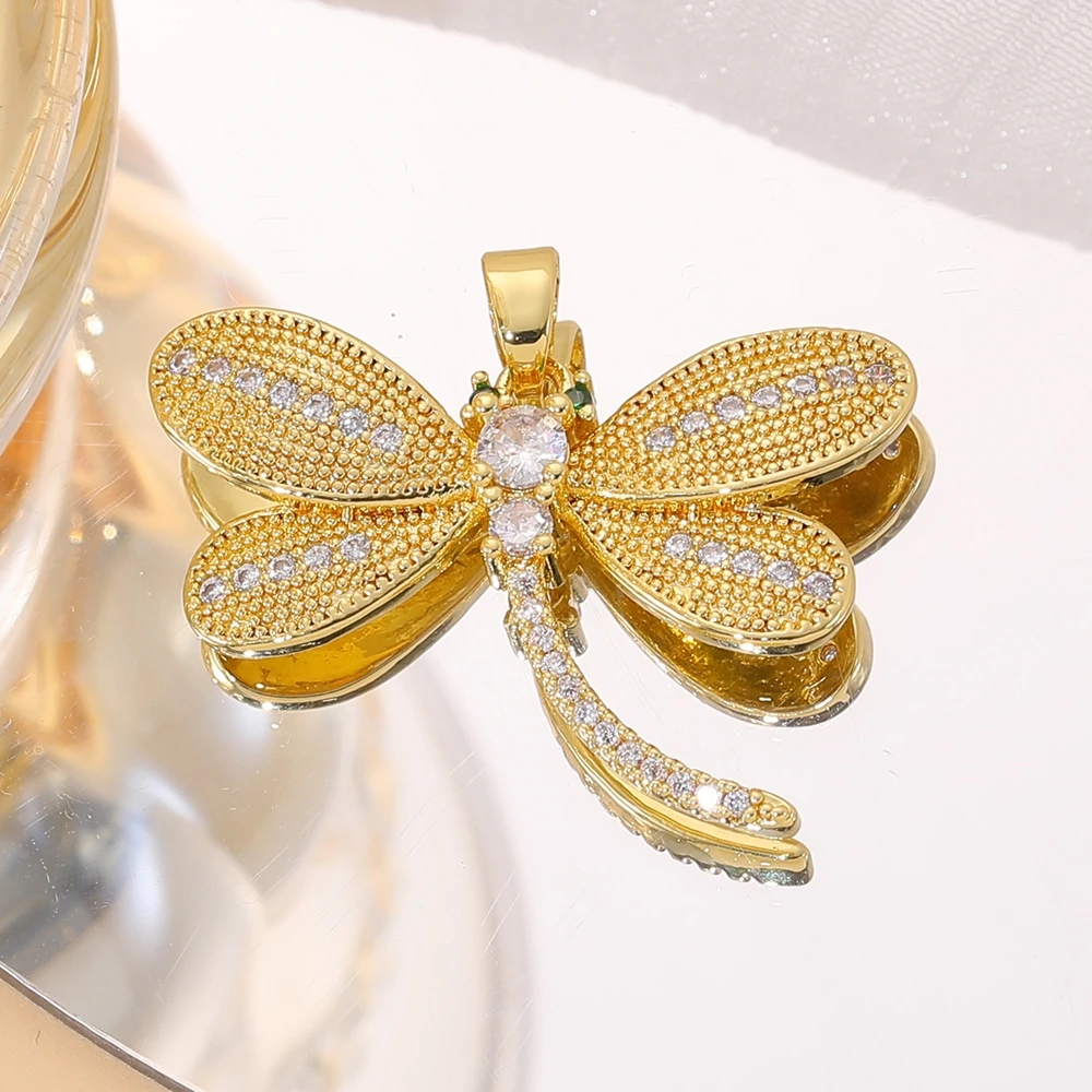 Juya DIY 18K echtes Gold vergoldet Zirkonia Christian Saint Mary Kreuz Engel Libelle Charms für Weihnachtsdekoration Schmuckherstellung – Detail 8