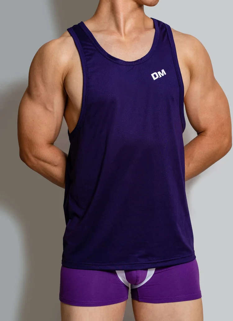 Men's Undershirt Fitness Sports Fine Mesh Sling Breathable Loose Quick Dry Sleeveless Training Running Quick Dry Jersey Summer