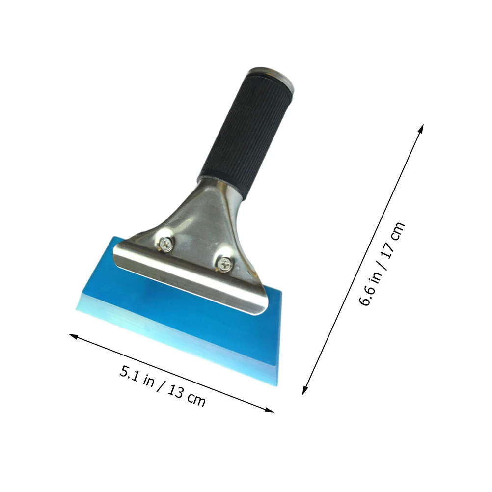 Rubber Scraper Car Film Sticker Tool Snow Scraper Razor Blade Glass Cleaner Automotive Accessories Stainless Steel Handle 2pcs