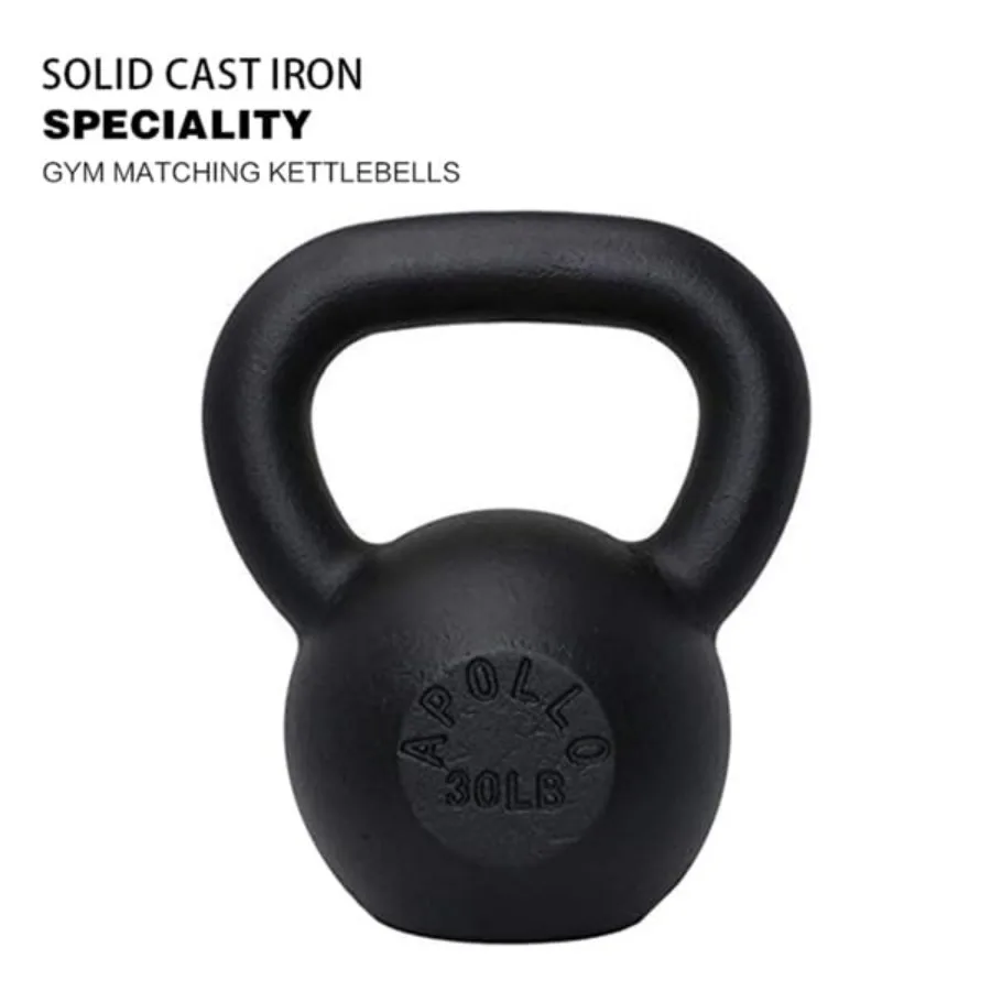 30LBS Solid Cast Iron Kettlebells Ideal for Strength Training, Building Muscles