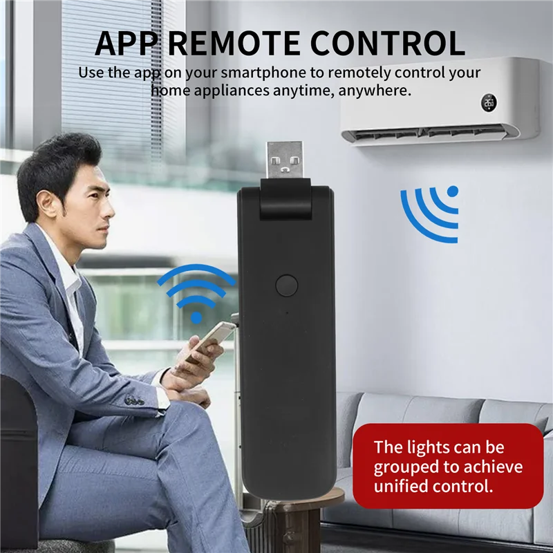 -A96Z Tuya 스마트 RF IR 원격 제어 Wifi USB 전원 스마트 홈 에어컨 TV TV 지원 Alexa,Google 홈