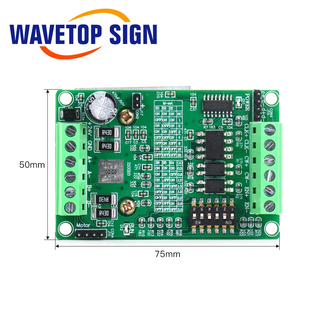 WaveTopSign Stepper Motor Driver TB6560 3A 10-35VDC Co2 Laser Engraving and Cutter Machine