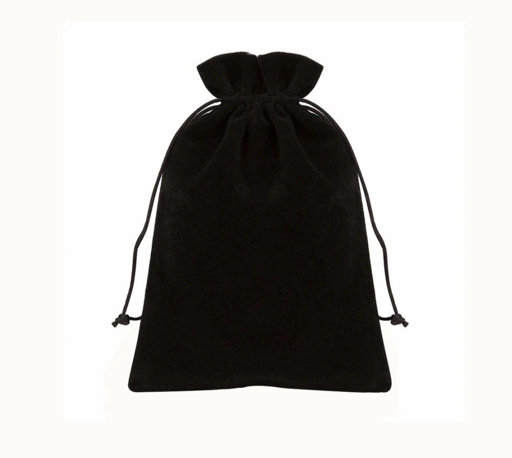 

High Quality Large Velvet Drawstring Bags 17x23cm (6.6"x9") Jewelry Packaging Bag for Makeup Scarf Hair Pouch Can Custom Logo