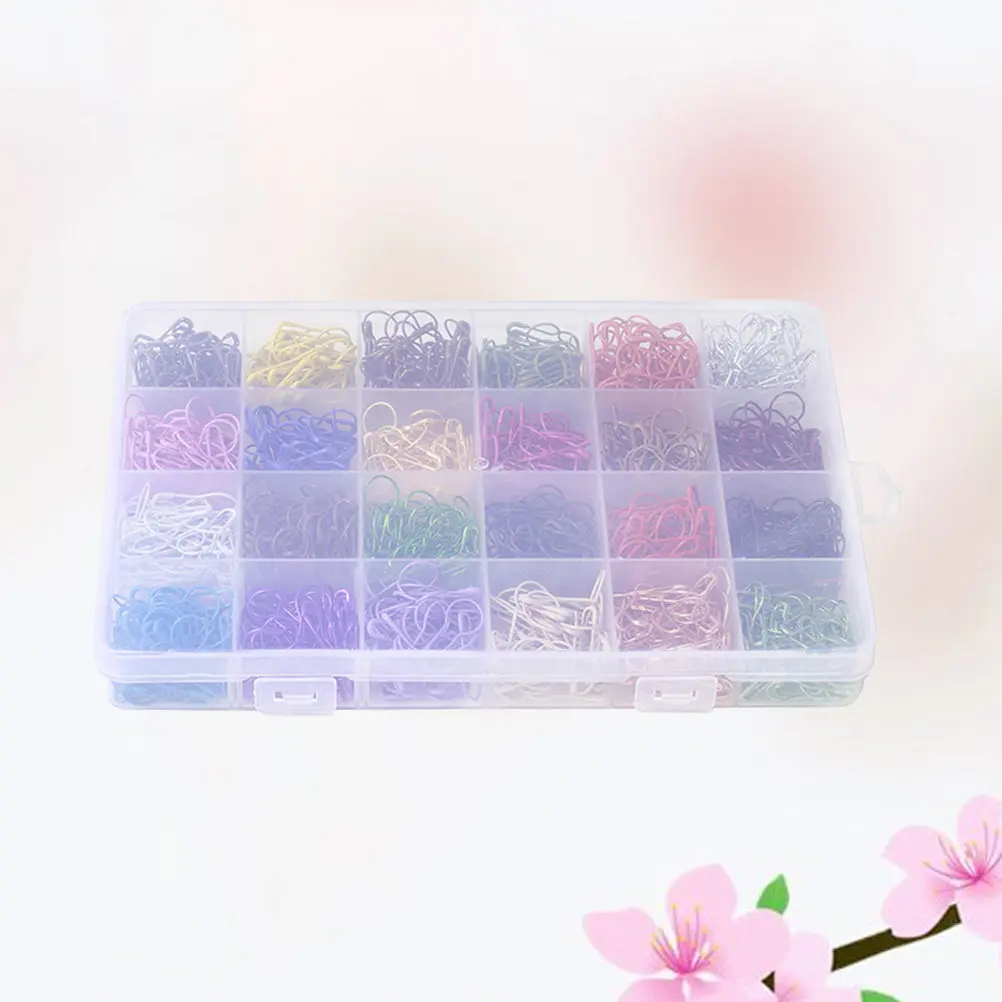 1200개 철제 안전핀, 전구 모양 디자인, 24가지 색상 모음, 바느질, 의류 제작, DIY 공예, 장