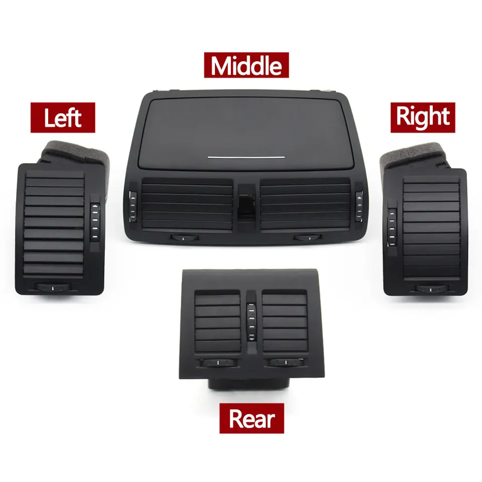 Grille D'Aération Climatisation Arrière Pour Skoda Octavia 1999-2015 - Référence 1ZD 819 203 - Noir, Plastique