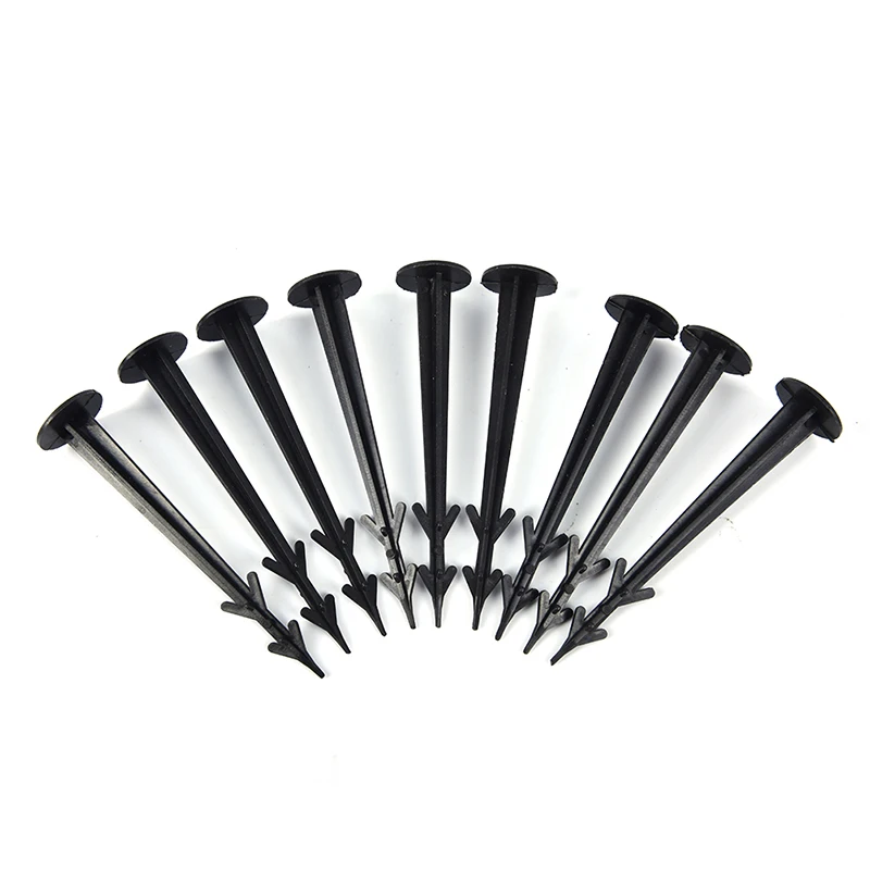 Garden staples plant stakes 50Pcs Plastic Garden Stakes Pegs Ground Nail Fixed Anti Insect Net